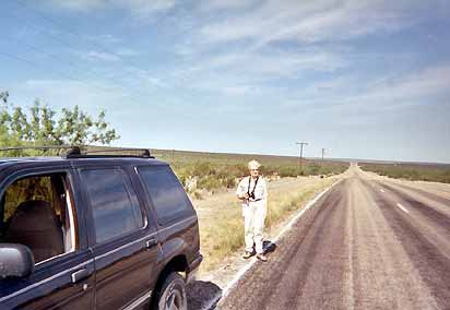 Vera Ralston sampling the Ozona, TX BBS route (83112, stop 50) in 2000